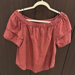 H&M Off-Shoulder Blouse - Terracotta